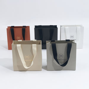 Boyang – sac en papier pliable avec poignée, Design personnalisé, petit emballage de bijoux - Product Image 4