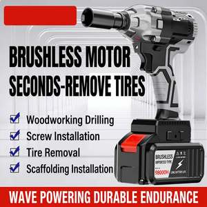Brushless electric wrench, lithium-ion impact <b>tool</b> for woodworking, auto repair, socket set, electric screwdriver, rechargeable - Product Image 5