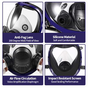 औद्योगिक चित्रकला के लिए बी 1 रासायनिक गैस धूल सुरक्षा के साथ cf01B1 गोलाकार पूर्ण फेस श्वासयंत्र मास्क को मंजूरी - Product Image 6