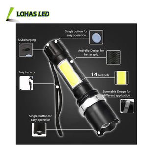 Linterna LED Impermeable para Exteriores 2023, Giratoria, con Zoom Ajustable, Recargable por USB, para Emergencias y Camping - Product Image 6