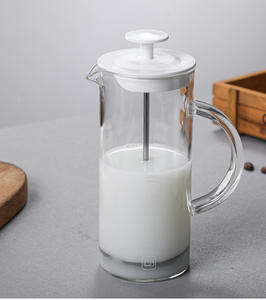 Vente en gros de cafetière à <span class=keywords><strong>lait</strong></span> théière en verre à piston résistant à la chaleur cafetière presse française - Product Image 4
