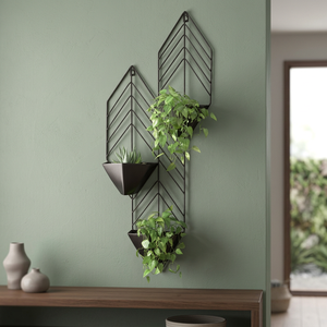Jardinière murale en métal de cuisine moderne décorative en laiton AK pour suspendre la décoration intérieure - Product Image 2