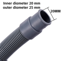 Tuyau de vidange universel YuHeng en plastique PP gris 1,5 m flexible pour machines à laver et sèche-linge, utilisation dans les salles de bain et les toilettes