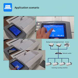 Mesin penghitung pemindaian kecepatan tinggi dengan menggunakan pemindaian cepat dan perhitungan pemilihan untuk surat surat surat kertas - Product Image 4