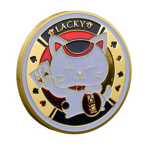 Koin Peringatan Poker Berlapis Emas Perak Keberuntungan, Pelindung Kartu Permainan POKER CARD-GUARD, Kerajinan Logam 3D untuk Koleksi - Product Image 2