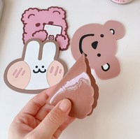 Sous-verre en silicone motif dessin animé antidérapant, tapis de protection mignon pour tasses à thé