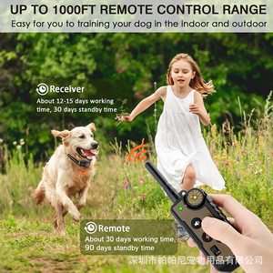 1000M Remote Dog <strong>Training</strong> <strong>Collar</strong> with BeepAdjustableTone Vibration Warning Shock LCD Screen Rechargeable <strong>Collar</strong> with Lock Button - Product Image 4