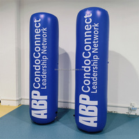 Colonne lumineuse LED gonflable sur mesure 2m 3m, ballon gonflable durable et étanche pour publicité promotionnelle extérieure
