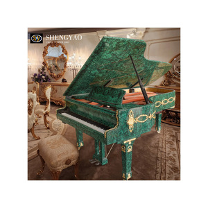 Italie Style Royal <span class=keywords><strong>De</strong></span> Luxe Pierres Précieuses Meubles En Laiton Malachite Incrustation <span class=keywords><strong>Piano</strong></span> À Vendre - Product Image 6