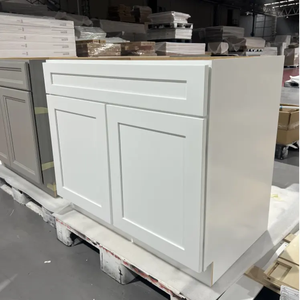SANYANG Cabinetry, современный американский стиль, Белый шейкер RTA из цельного дерева, лакированный кухонный шкаф, поставщик, сделано во Вьетнаме - Product Image 5