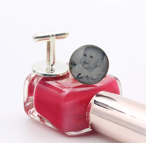 <span class=keywords><strong>Gemelos</strong></span> de Plata de Ley 925 para foto de bebé, <span class=keywords><strong>gemelos</strong></span> conmemorativos, regalo de compromiso, accesorio de tela deportiva para regalo de hombre - Product Image 2