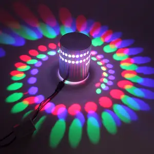 Candelabro moderno RGB Simple para interiores, lámpara de pared LED con orificio en espiral, de montaje, luz nocturna plateada