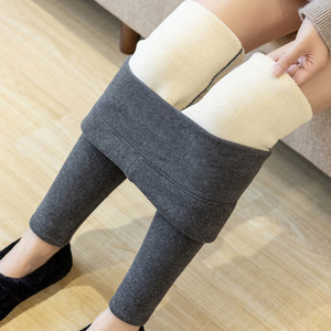 Vente en gros de vêtements d'extérieur d'hiver pour femmes de grande taille portant un pantalon en coton cachemire d'<span class=keywords><strong>agneau</strong></span> avec une taille serrée et une taille haute - Product Image 3