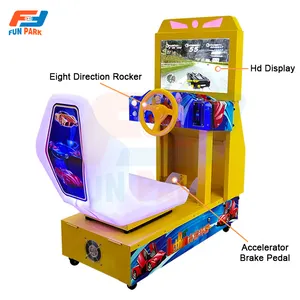 Популярный популярный гоночный симулятор с монетоприемным управлением, игровой стул в кабине, гоночное колесо, игровой для детей