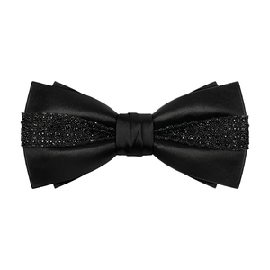 Papillon Formale in Stile Inglese-Coreano per Matrimonio Papillon da uomo. Papillon Rosso e Nero per <span class=keywords><strong>Testimone</strong></span> e <span class=keywords><strong>Sposo</strong></span> - Product Image 3