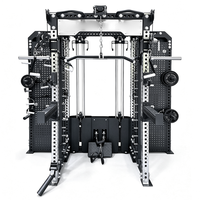 Station d'entraînement multifonctionnelle tout-en-un : Smith Machine, Power Rack avec système de croisement de câbles, et station de squat intégrale