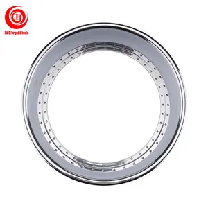 Wheel Manufacturer OEM Customized T6-6061 4x100 3 Pieces Forged Wheel Rim Reverse Mount Outer Lip for bbs