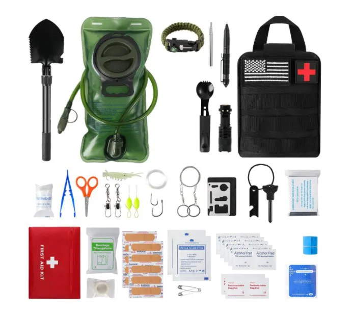 Emergency Camping Outdoor Survival Kit Ehbo-kit, Tactical Camping Gear Tool, cool Gadgets Cadeaus Voor Mannen Camping Avonturen