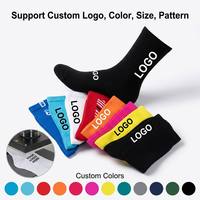 Chaussettes de cyclisme OEM & ODM à faible MOQ, tricotées pour hommes, en nylon, avec logo personnalisé, séchage rapide, semelle antibactérienne, chaussettes de vélo personnalisées