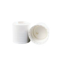 Bouchons en plastique noirs côtelés anti-déversement 24/410 avec disque supérieur pour flacons cosmétiques, petits bouchons à vis, marque YLIO
