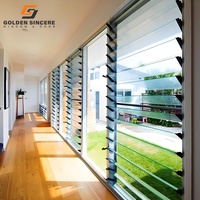 Fenêtre en aluminium de maison de dernière conception GS Stores à persiennes en verre trempé Fenêtres