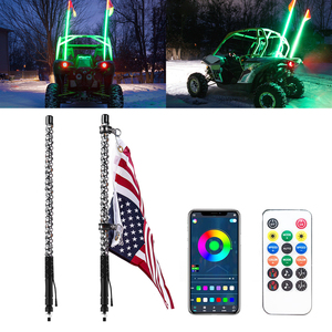 Lampe LED fouet télécommandée, antenne lumineuse colorée, lampe universelle pour drapeau, pour SUV, ATV, UTV, RZR - Product Image 1