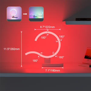 Luminária de Mesa LED com Braço Flexível 4 Eixos 180 Graus Controle Remoto por Toque 1900K 6500K Dimerização Contínua 1030lm Luz de Mesa para Escritório - Product Image 4