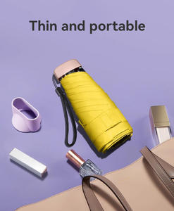 Parapluie de poche promotionnel pas cher, personnalisé avec logo, anti-UV, compact, léger, pliable en 5 sections, avec <span class=keywords><strong>housse</strong></span> - Product Image 4