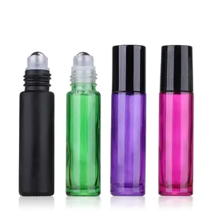 OEM Multi-color Paint Glass Roll On Bottle Match With Stainless Steel Roller Ball 5ml 8ml 10ml