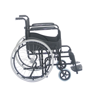 Mobilier d'hôpital portable en gros Fauteuil roulant manuel en acier de <span class=keywords><strong>7</strong></span> pouces avec repose-pieds amovible Fauteuil roulant pliable - Product Image 2