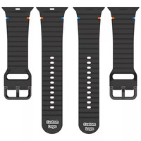Bracelet en caoutchouc de Silicone à coudre Design Wave pour bracelet de montre Apple 42mm 46mm 44mm 45mm 41mm 40mm 49mm