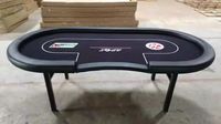 Table de poker en bois de luxe Bby Mesa De Poker avec éclairage LED, tables de jeu, table de poker Texas Holden, Pokertafel, fournisseur unique