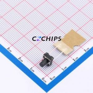 TSB06153-080B832BA-L2000 Tactile Switch Through hole,6.1x6.1mm Switch Single Pole Single Throw Round Button 2.5N 6.1mm - Product Image 1