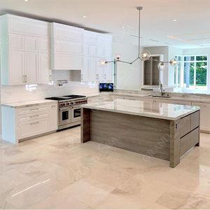 Nhà Máy Giá Hạt Gỗ Nhà Bếp đảo với độ bóng cao Countertop Thiết kế Hiện Đại Đồ nội thất nhà Bếp tủ - Product Image 1
