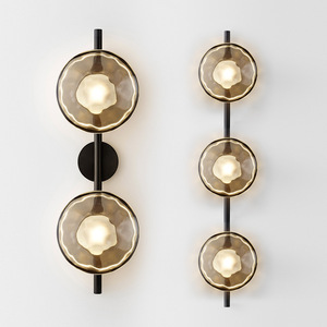 Lámpara de Pared de Diseño Minimalista Nórdico para Dormitorio, Sala de Estar, Moderna, de Lujo, con Cuerpo de Hierro Dorado para Pared de Fondo de Hotel - Product Image 2