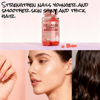 Permen Kolagen Label Pribadi OEM dengan Biotin Seng, Suplemen Kecantikan Anti-Penuaan Pencerah Kulit untuk Wanita