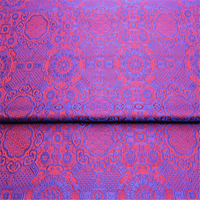 Tissu jacquard brocart en polyester lavable, nouvelle texture de qualité, motif géométrique traditionnel, pour textiles de maison et nappes