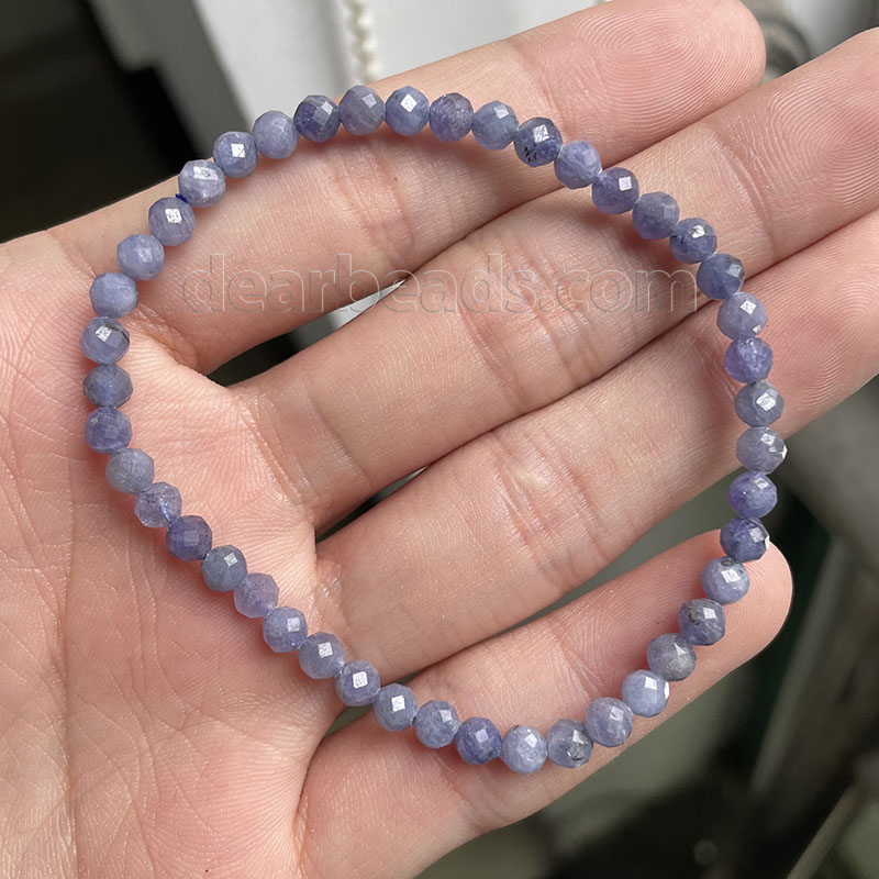 2 Braccialetti In Pietra Naturale: Quarzo Rosa, Avventurina, Ossidiana – Perline Sfaccettate Regolabili (donna/uomo) - 2