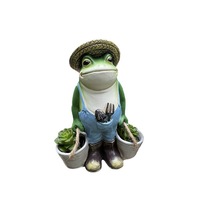 Nouvel Arrivage : Pot de Fleurs Grenouille pour Plantes Succulentes, en Résine Naturelle, Style Champêtre, Ornement de Jardin, Cour et Bureau