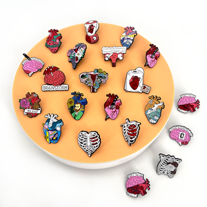 Fábrica Por Atacado Personalizado Presente Comemorativo <span class=keywords><strong>Pin</strong></span> crachá Cartoon Cérebro Coração Útero Rib Metal Esmalte <span class=keywords><strong>Pin</strong></span> Lapela <span class=keywords><strong>Pin</strong></span> - Product Image 1