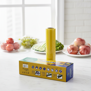 <span class=keywords><strong>Pellicola</strong></span> trasparente personalizzata per alimenti con supporto e coltello da taglio per avvolgere frutta e verdura. - Product Image 5