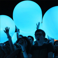Ballons de plage LED gonflables programmables DMX512 télécommandés, étanches IP68, pour fêtes, en plastique, flottants, rechargeables