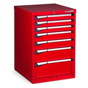 Armoire à tiroirs Fami Master Key Comfort 561x726x800 mm, 6 tiroirs, rouge rubis RAL3003, rangement d'outils - Product Image 2