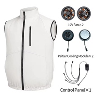 Veste de refroidissement semi-conductrice OEM personnalisée pour l'été, vêtement climatisé portable pour les travailleurs de la construction et les travailleurs en extérieur