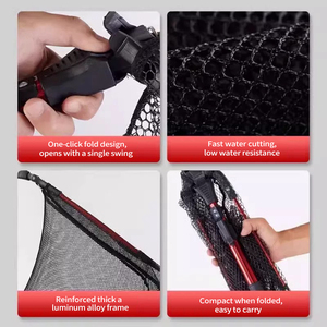Épuisette de pêche pliable et télescopique, filet en maille à séchage rapide en alliage d'aluminium, portable pour la pêche en eau douce et salée - Product Image 3
