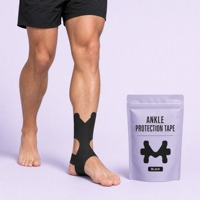 Bande de kinésiologie de soutien de la cheville prédécoupée, une seule pièce, respirante et élastique, pour la gym, la course, l'entraînement, le fitness et les sports (bande musculaire)