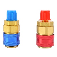 R-1234YF H & L adaptateurs de coupleur rapide voiture A/C collecteur charge laiton plastique Couple rapide pour climatiseur réfrigérant R1234YF