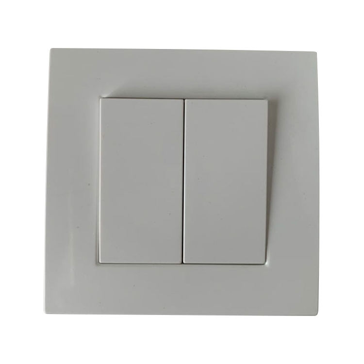 Wholesale Price Russia Style EU Electrical White Color 2 Gang 1 Way 2 Way Light Wall Switch for Home