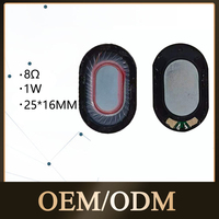 Haut-parleur ovale à aimant interne KBE-2516 25*16mm 8 Ohm 1W étanche IP67 80-110dB pour DVR de voiture et détecteur de radar