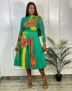 Ensemble <span class=keywords><strong>jupe</strong></span> <span class=keywords><strong>longue</strong></span> plissée pour femme, vêtements imprimés tendance, 2 pièces, collection <span class=keywords><strong>hiver</strong></span> <span class=keywords><strong>2022</strong></span> - Product Image 5